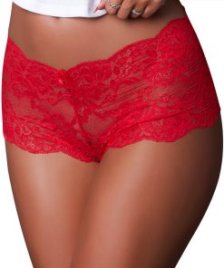 Magic Silk Sugar High Lace Boy Short Red L/Xl