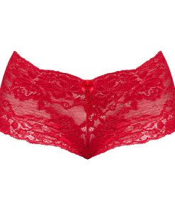 Magic Silk Sugar High Lace Boy Short Red Queen Size