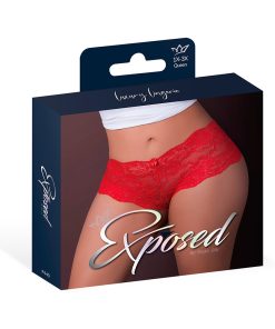 Magic Silk Sugar High Lace Boy Short Red Queen Size