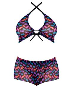Magic Silk Hazy Dayz Halter Top & Hot Short Set Gummy Bears S/M