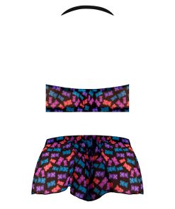Magic Silk Hazy Dayz Halter Top & Hot Short Set Gummy Bears S/M