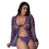 Magic Silk Hazy Dayz Tie Front Jacket & Thong Set Gummy Bears Queen Size