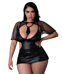 Magic Silk Dress Up Miss Behaving Set Costume Black Queen Size