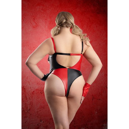 Fantasy Lingerie Play Wild Card 3-Piece Jester Costume Set Red Xl/2Xl - Image 3