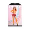 Fantasy Lingerie Play Mystery Mistress 6-Piece Costume Set Red L/Xl