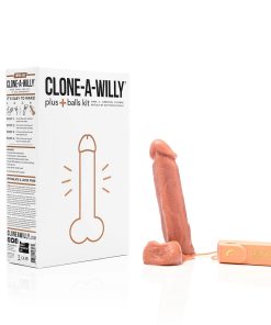Clone-A-Willy Plus – DIY Vibrating Dildo Kit With Balls (Medium Skin Tone)