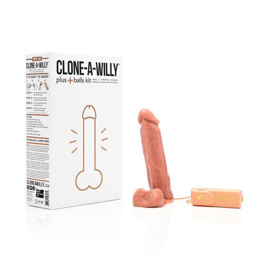 Clone-A-Willy Plus – DIY Vibrating Dildo Kit With Balls (Medium Skin Tone)