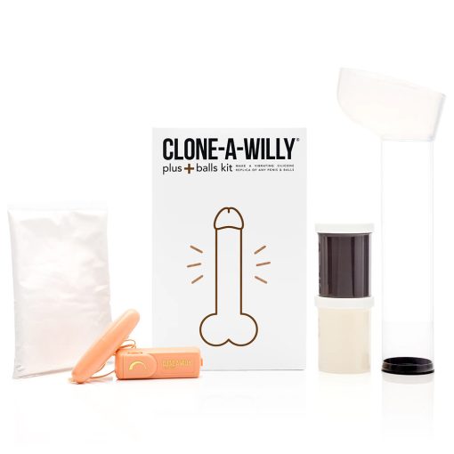 Clone-A-Willy Plus – Vibrating Dildo Kit With Balls (Deep Skin Tone) - Image 2
