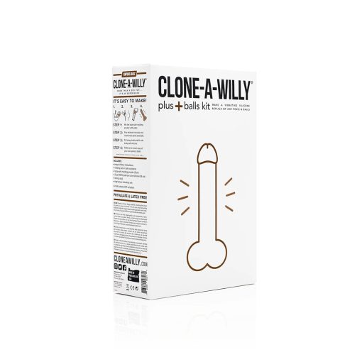 Clone-A-Willy Plus – Vibrating Dildo Kit With Balls (Deep Skin Tone) - Image 4