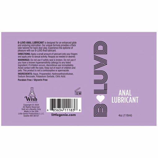B-Luvd Anal Lube 4 Oz. - Image 3