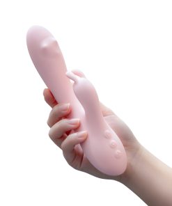 Play With Me Fairy Flutter Rabbit Vibrator – Rotating, Pink Silicone