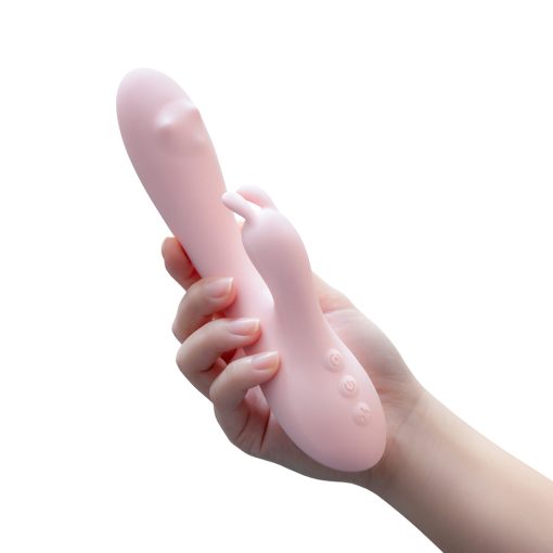Play With Me Fairy Flutter Rabbit Vibrator – Rotating, Pink Silicone - Image 6