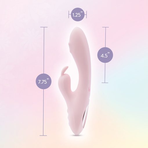 Play With Me Fairy Flutter Rabbit Vibrator – Rotating, Pink Silicone - Image 8