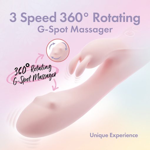 Play With Me Fairy Flutter Rabbit Vibrator – Rotating, Pink Silicone - Image 10
