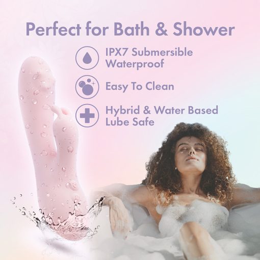 Play With Me Fairy Flutter Rabbit Vibrator – Rotating, Pink Silicone - Image 12
