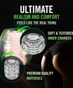 M For Men Dome X Vibrating Masturbator Black
