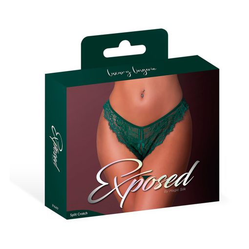 Magic Silk Evermore Split Crotch Panty Emerald S/M - Image 5
