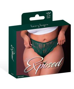 Magic Silk Evermore Split Crotch Panty Emerald Queen Size