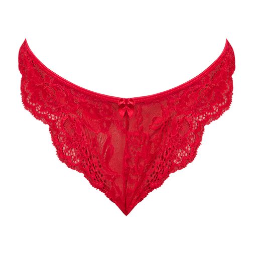 Magic Silk Sugar High Split Crotch Panty Red S/M - Image 3