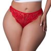 Magic Silk Sugar High Split Crotch Panty Red Queen Size