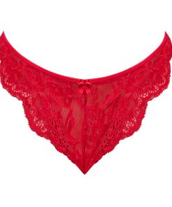 Magic Silk Sugar High Split Crotch Panty Red Queen Size