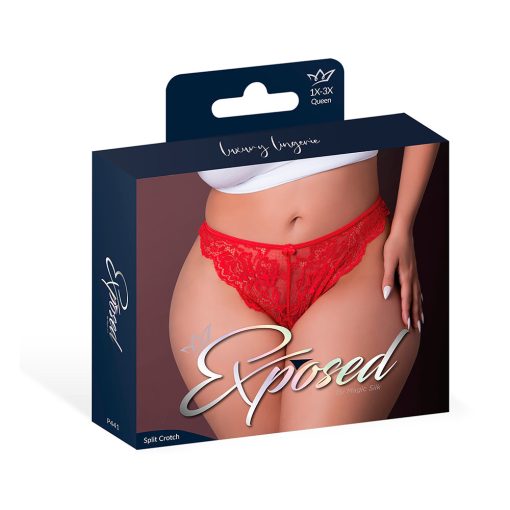 Magic Silk Sugar High Split Crotch Panty Red Queen Size - Image 5