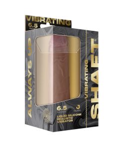 Shaft Vibrating Model J: 6.5 In. Dual Density Silicone Dildo Pine