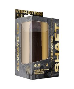 Shaft Vibrating Model J: 6.5 In. Dual Density Silicone Dildo Mahogany