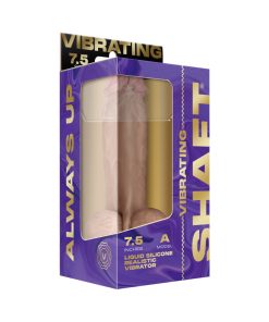 Shaft Vibrating Model A: 7.5 In. Dual Density Silicone Dildo Pine