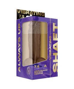 Shaft Vibrating Model A: 7.5 In. Dual Density Silicone Dildo Oak