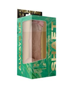 Shaft Vibrating Model N: 8.5 In. Dual Density Silicone Dildo Pine
