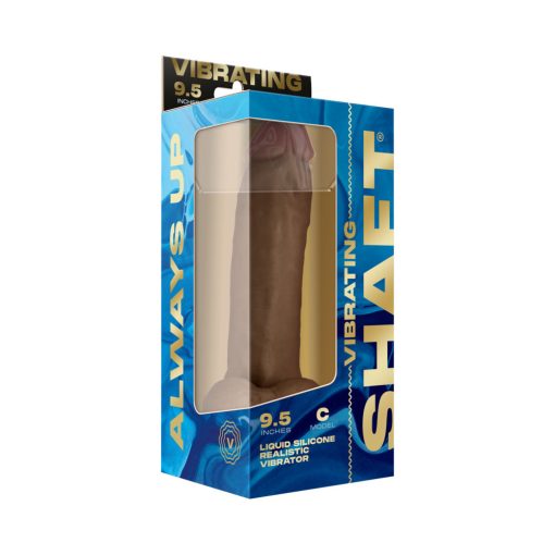 Shaft Vibrating Model C: 9.5 In. Dual Density Silicone Dildo Oak - Image 6
