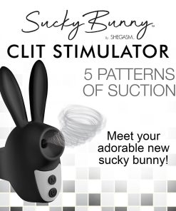 Shegasm Sucky Bunny Clit Stimulator Black