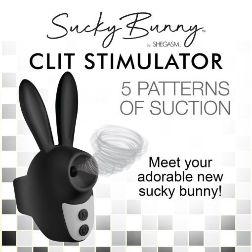 Shegasm Sucky Bunny Clit Stimulator Black - Image 11