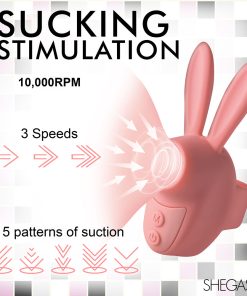 Shegasm Sucky Bunny Clit Stimulator Pink