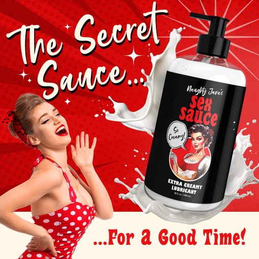 Naughty Jane'S Sex Sauce Extra Creamy Lubricant 16 Oz. - Image 3