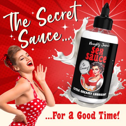 Naughty Jane'S Sex Sauce Extra Creamy Lubricant 8 Oz. - Image 3
