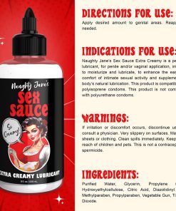 Naughty Jane'S Sex Sauce Extra Creamy Lubricant 8 Oz.