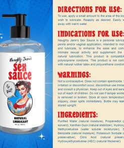 Naughty Jane'S Sex Sauce Natural Lubricant 16 Oz.