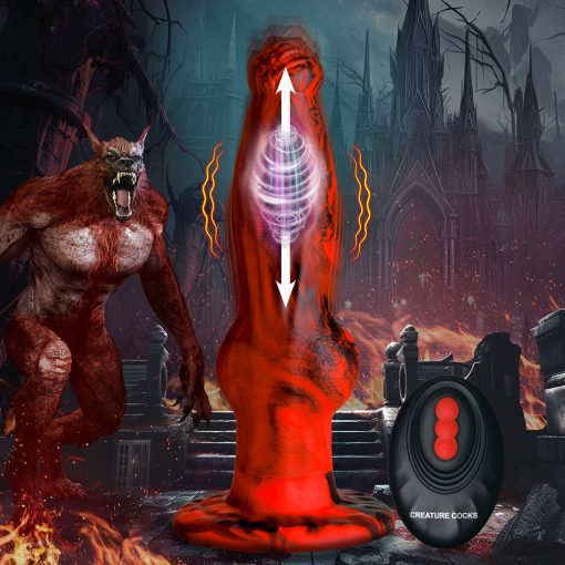 Creature Cocks Hell Wolf Thrusting & Vibrating Silicone Dildo - Image 10
