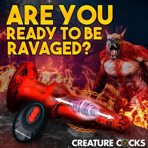 Creature Cocks Hell Wolf Thrusting & Vibrating Silicone Dildo - Image 12