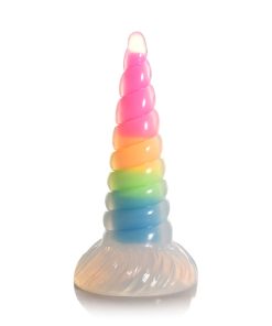 Creature Cocks Uni-Glow Glow-In-The-Dark Rainbow Silicone Dildo