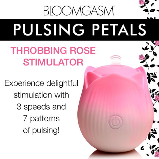 Bloomgasm Pulsing Petals Throbbing Rose Stimulator Pink - Image 12