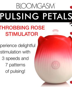 Bloomgasm Pulsing Petals Throbbing Rose Stimulator Red