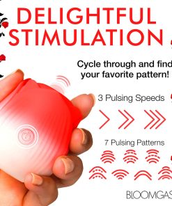 Bloomgasm Pulsing Petals Throbbing Rose Stimulator Red