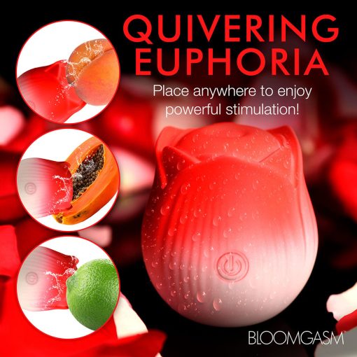 Bloomgasm Pulsing Petals Throbbing Rose Stimulator Red - Image 9