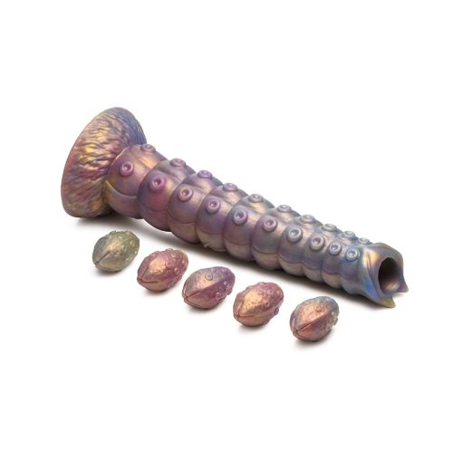 Creature Cocks Deep Invader Tentacle Ovipositor Silicone Dildo With Eggs - Image 8