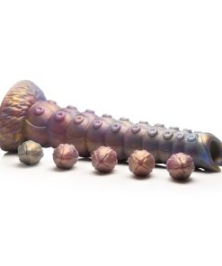 Creature Cocks Deep Invader Tentacle Ovipositor Silicone Dildo With Eggs