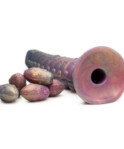 Creature Cocks Deep Invader Tentacle Ovipositor Silicone Dildo With Eggs