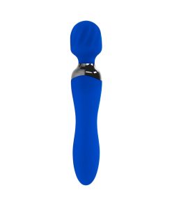 Selopa Blue Belle Rechargeable Dual-Ended Wand Vibrator Silicone Blue